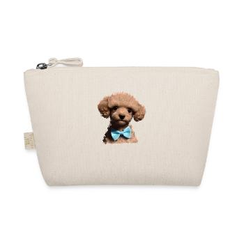 Pudel Hundewelpe mit Fliege Hundehalter Pudelwelpe - Bio-Täschchen - Natur - Vorne