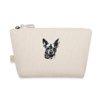 Chihuahua | Mosaik | Geometrisch | Kunst | Hund | - Bio-Täschchen - Natur - Vorne