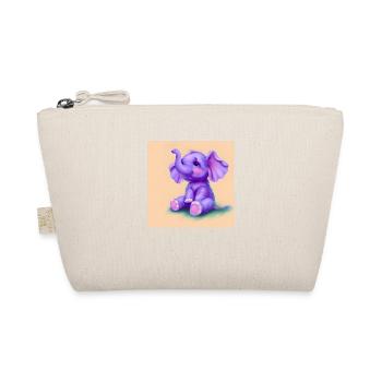Baby elephant purple - Organic Pouch - nature - Front