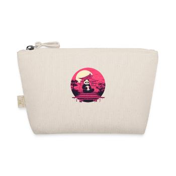 Synthwave eating Panda Japan Sunset - Organic Pouch - nature - Front