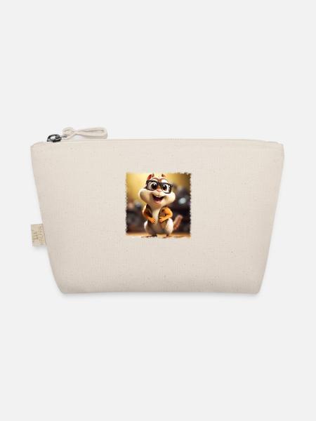 funny chipmunk - Organic Pouch - nature - Front