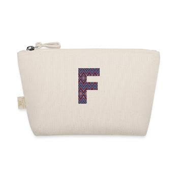 Monogram Letter F- geometric pattern - Organic Pouch - nature - Front
