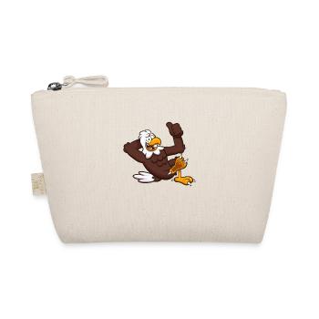 Laying Eagle Character - Organic Pouch - nature - Front