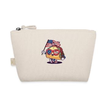 Taco Sunglasses American Flag USA Funny 4th July - Organic Pouch - nature - Front