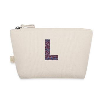 Monogram Letter L- geometric pattern - Organic Pouch - nature - Front