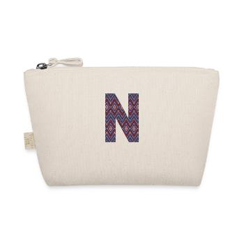 Monogram Letter N- geometric pattern - Organic Pouch - nature - Front