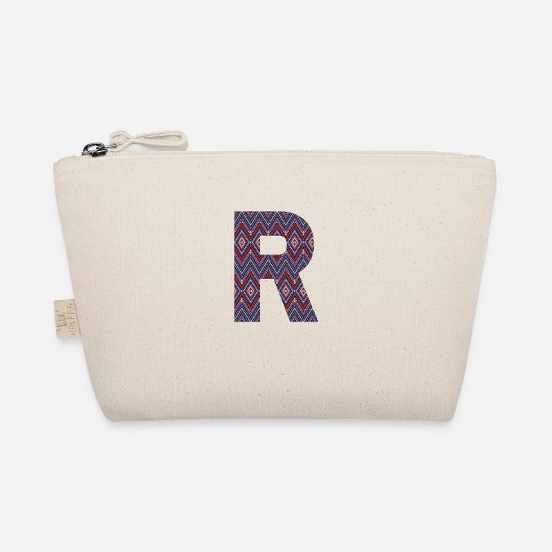 Monogram Letter R- geometric pattern Organic Pouch