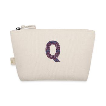 Monogram Letter Q- geometric pattern - Organic Pouch - nature - Front