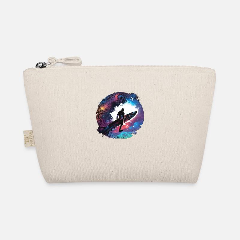 surfer on the galaxy Organic Pouch