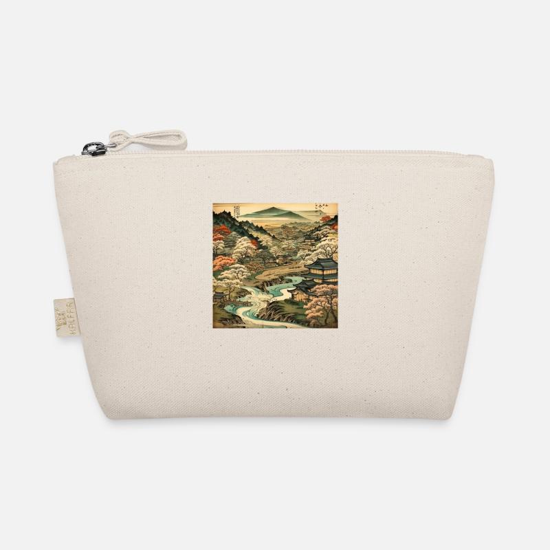 Vintage-Bild einer japanischen Landschaft - Bio-Täschchen - Natur