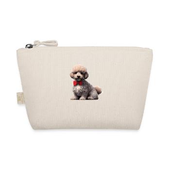 Poodle Puppy Poodle puppy with bow tie Dog owner - Organic Pouch - nature - Front