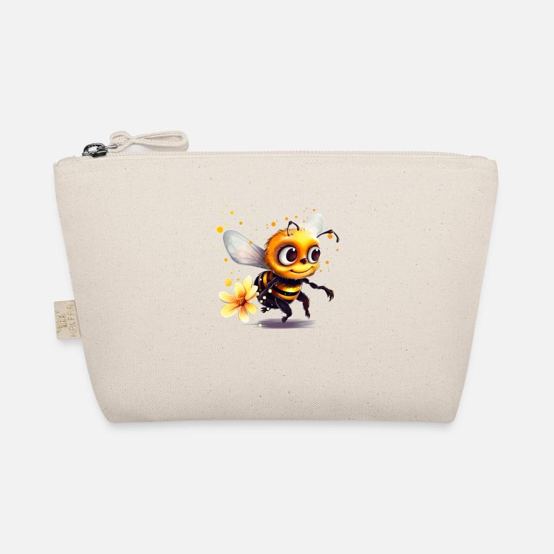 Funny bee has covered herself with bee pollen Organic Pouch