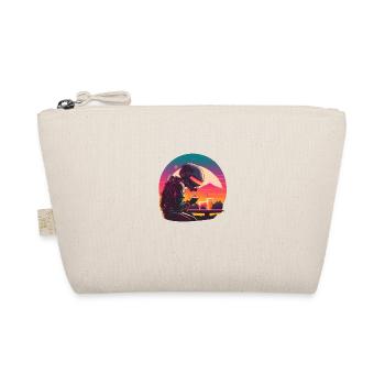 Synthwave astronaut Space dinner - Bio-Täschchen - Natur - Vorne