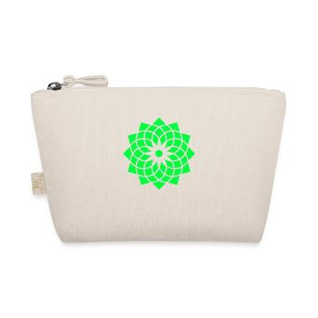 heilige geometrie yoga lebensblume neon symbol - Bio-Täschchen - Natur - Vorne