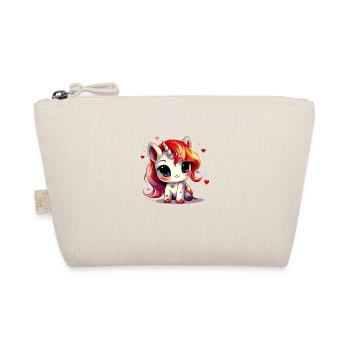 Unicorn and hearts - Fantasy Love - Organic Pouch - nature - Front