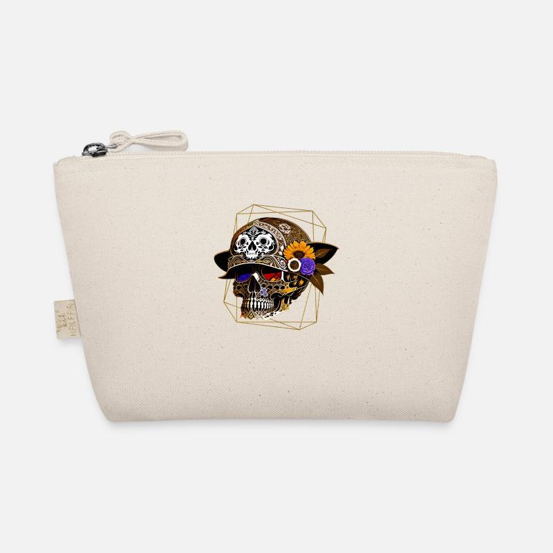 Skull with helmet Organic Pouch