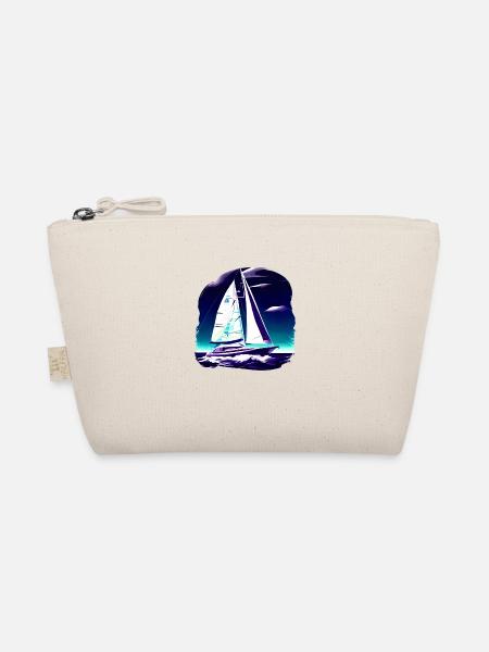 sailor sailing ship sailing sport sailboat - Organic Pouch - nature - Front