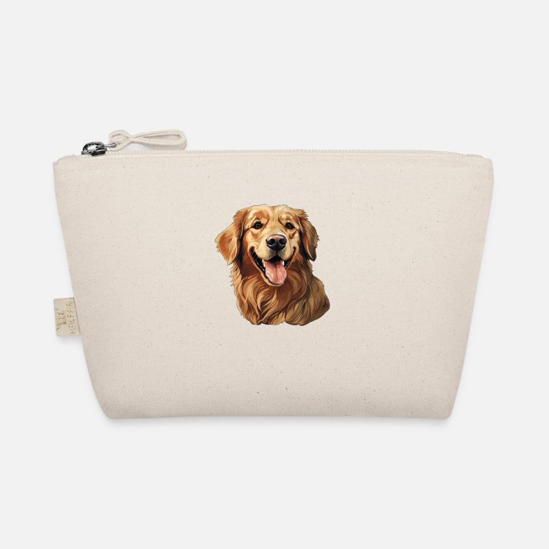 Freundlicher Golden Retriever Hund - Bio-Täschchen - Natur