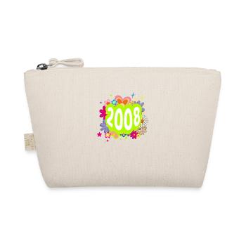 Year 2008 Anniversary Groovy Floral - Organic Pouch - nature - Front