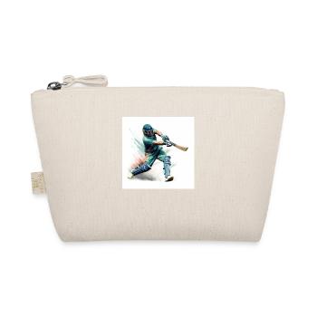 Cricket Player Color Art - Bio-Täschchen - Natur - Vorne