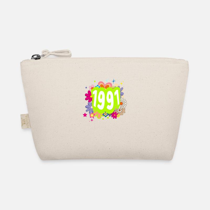 Year 1991 anniversary Floral Groovy Organic Pouch