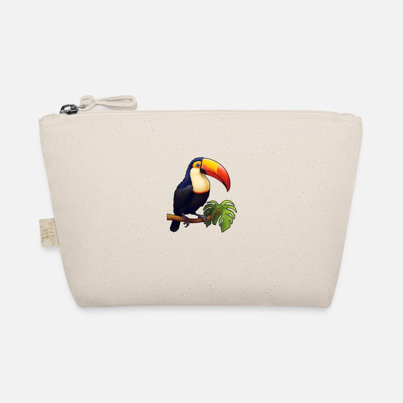 Bird Toucan Comic Style Organic Pouch