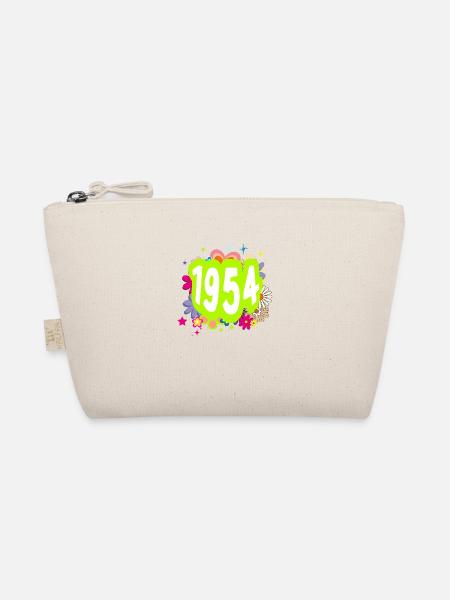 Jahr 1954 Jubiläum Floral Groovy - Bio-Täschchen - Natur