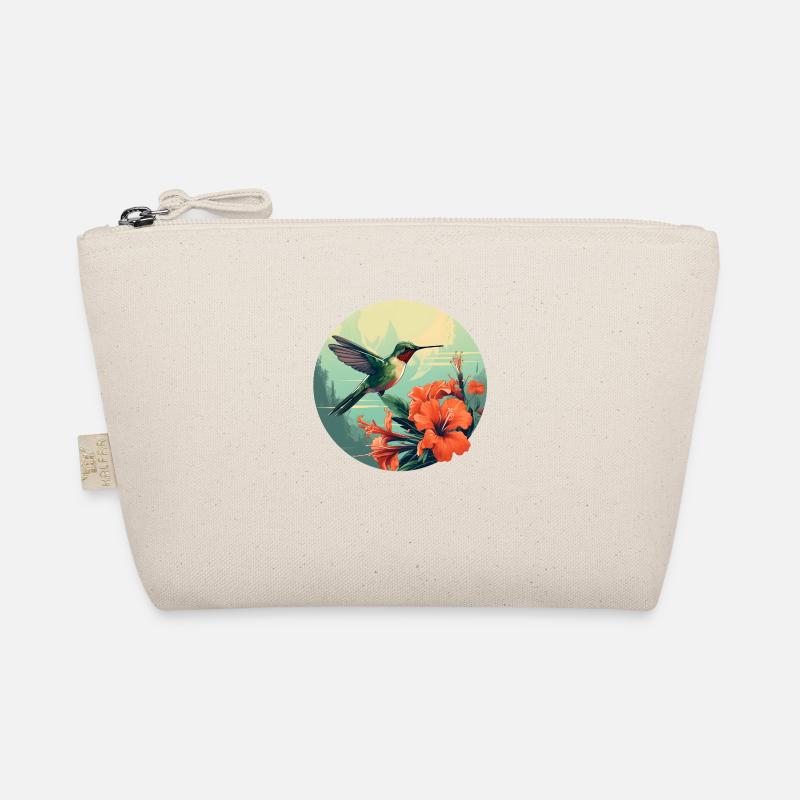 Fluttering Hummingbird Organic Pouch