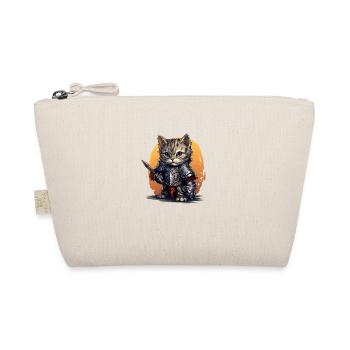 Cat in Knight Equipment with Sword, AI Gene - Organic Pouch - nature - Front