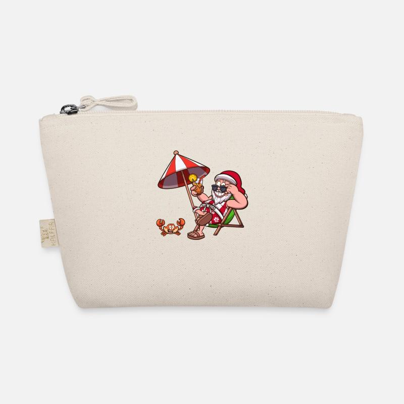 Tropischer Weihnachtsmann Bio-Täschchen