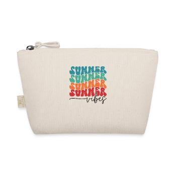 Summer Vibes Sommer Sonne Strand Urlaub Meer Palme - Bio-Täschchen - Natur - Vorne