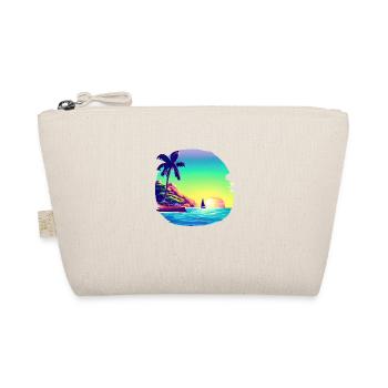 Summer Holiday Sun Palm Beach Palm Island - Organic Pouch - nature - Front