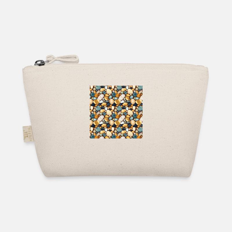 Smooth Stones Seamless Pattern Gemstones Polished Organic Pouch