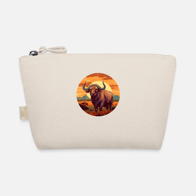 Afrikanischer Büffel Bio-Täschchen