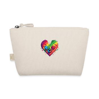 LGBTQIA+ Rainbow Heart - Organic Pouch - nature - Front