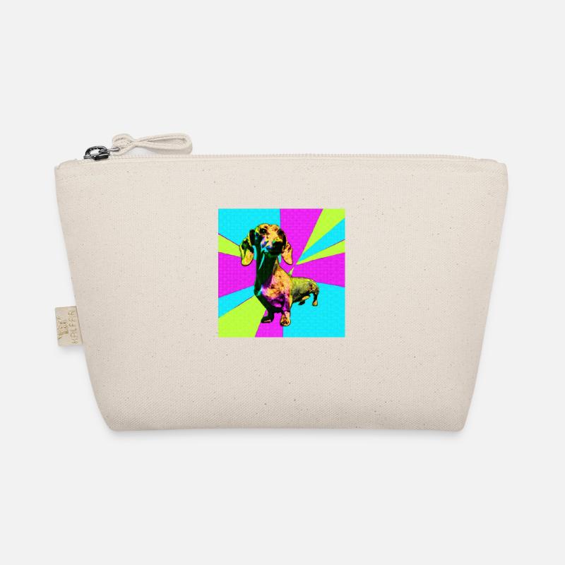 Dachshund Pop Art - Bio-Täschchen - Natur