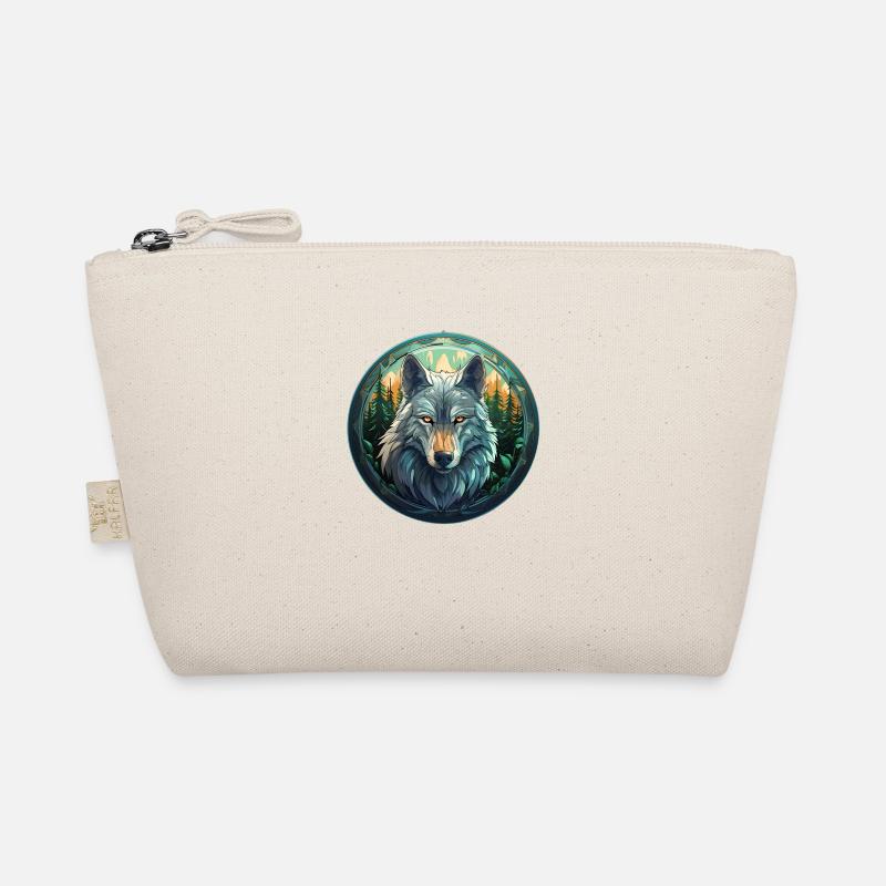 Wolf Emblem Organic Pouch