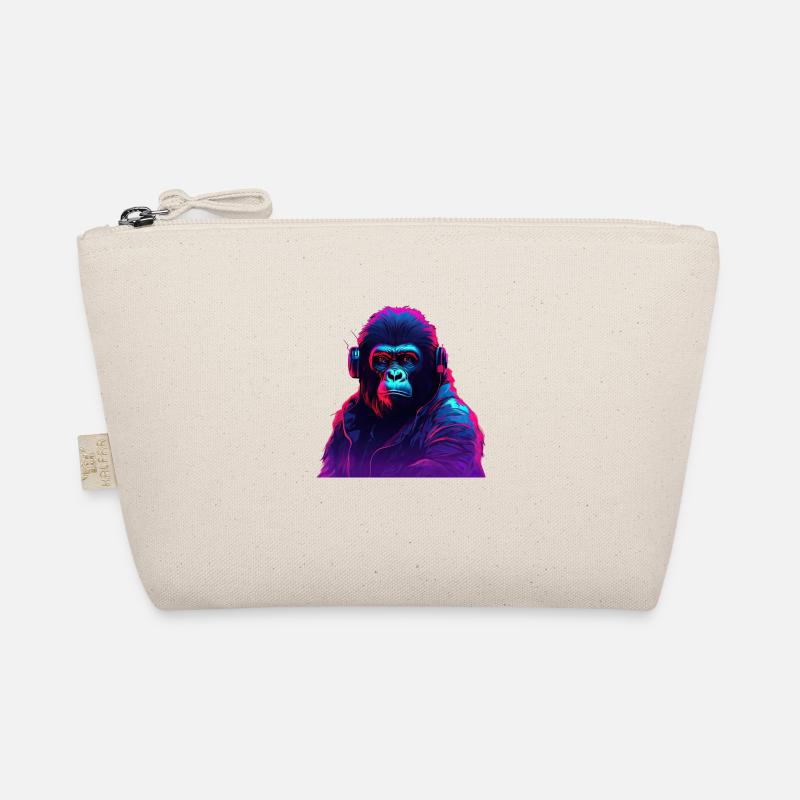 Synthwave Neon Beats of a Gorilla Organic Pouch