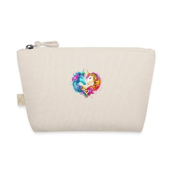 Unicorn Rainbow Heart LGBTQIA+ - Organic Pouch - nature - Front