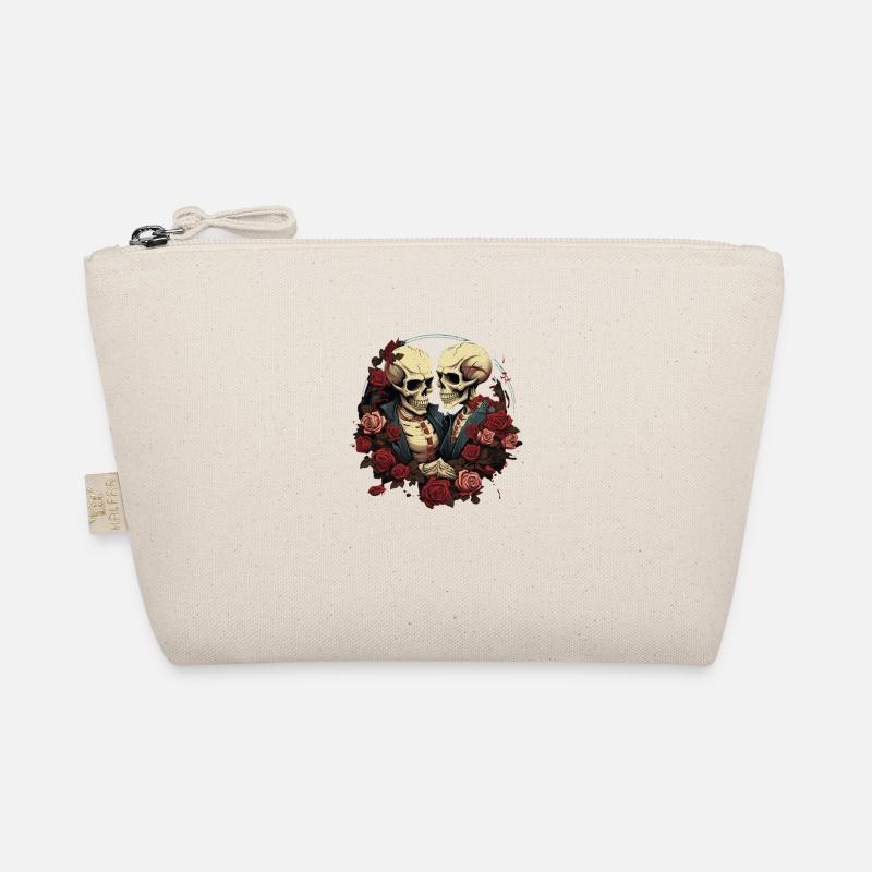 Skeleton lovers in comic style Organic Pouch