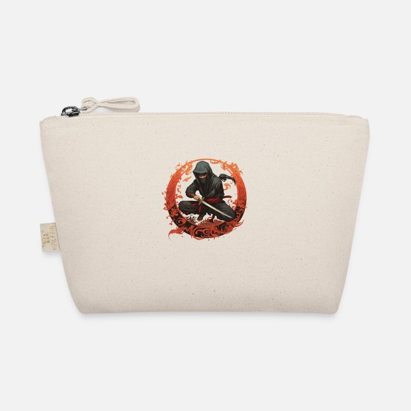 Ninja with samurai sword Organic Pouch
