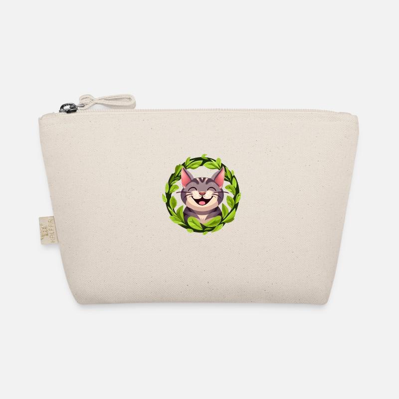 Chat dans un cercle de feuilles - Trousse biologique - nature