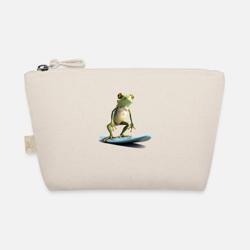 Frog surfing Organic Pouch