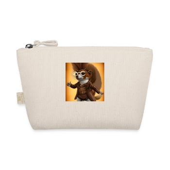 Steampunk Squirrel wearing Glasses - Organic Pouch - nature - Front