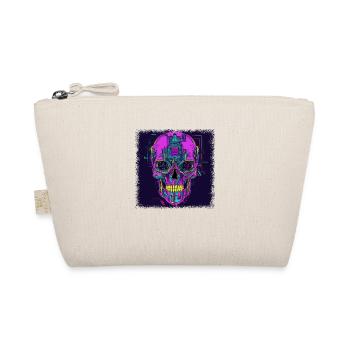 Bones Fingers Skater Exoskeletal Spooky Happy - Organic Pouch - nature - Front