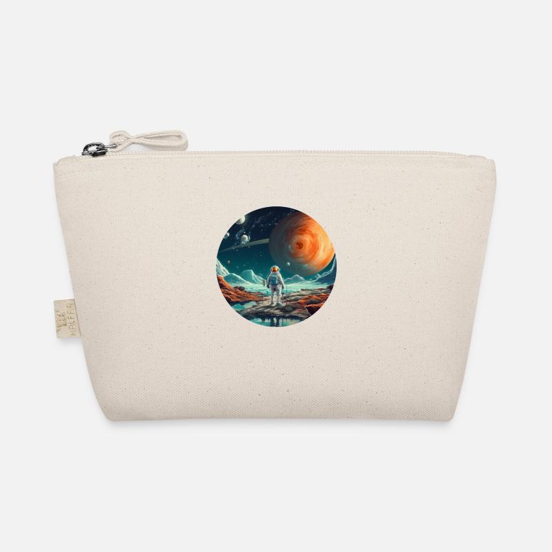 Spaceman um All, Astronauten Geschenk - Bio-Täschchen - Natur