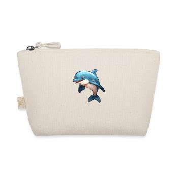 Small, cute dolphin in comic style - Organic Pouch - nature - Front