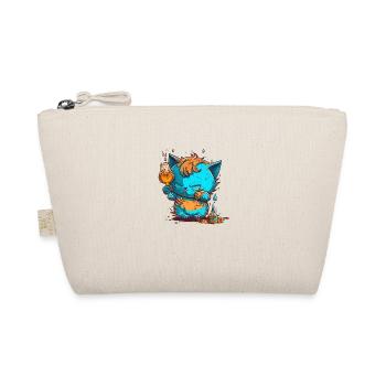 Cute Drunk cat mascot - Bio-Täschchen - Natur - Vorne