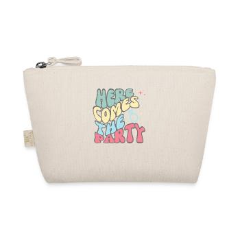 Here comes the Party -team of the bride - Organic Pouch - nature - Front