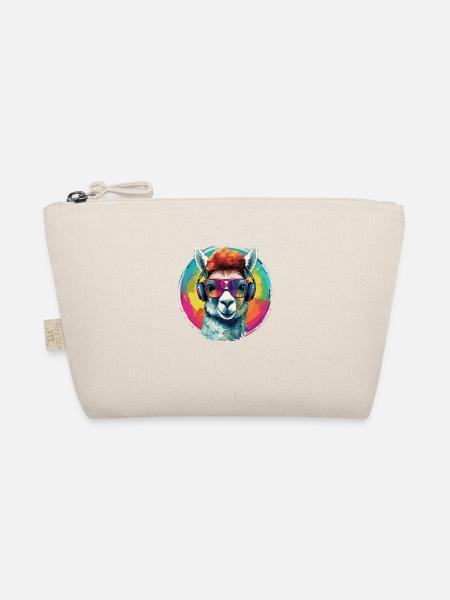 Verrücktes Alpaka Rainbow-Art - Bio-Täschchen - Natur